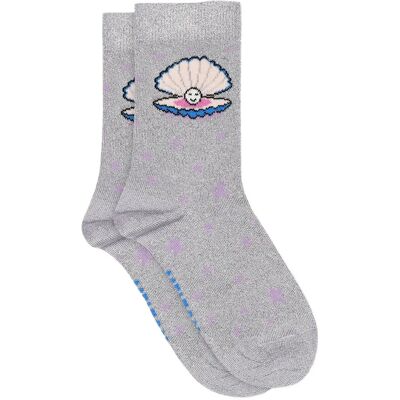 Melton Shell Glitter Socks 31/34 Grey 31/34 Melton Shell Glitter Socks 31/34 Grey 31/34