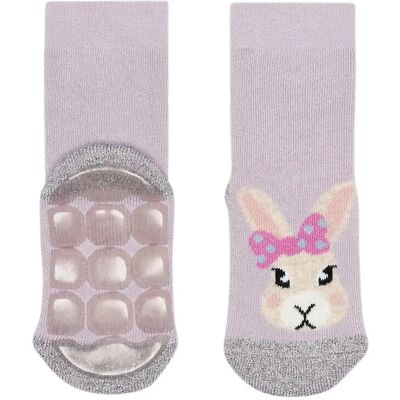 Melton Rabbit Socks - Anti-Slip 17/19 Purple 17/19 Melton Rabbit Socks - Anti-Slip 17/19 Purple 17/19
