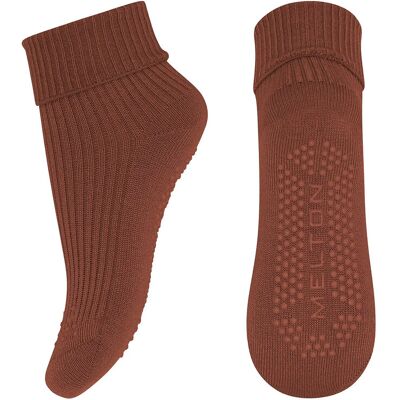 Melton Wool Socks - Anti-Slip 17/19 Brown 17/19 Melton Wool Socks - Anti-Slip 17/19 Brown 17/19