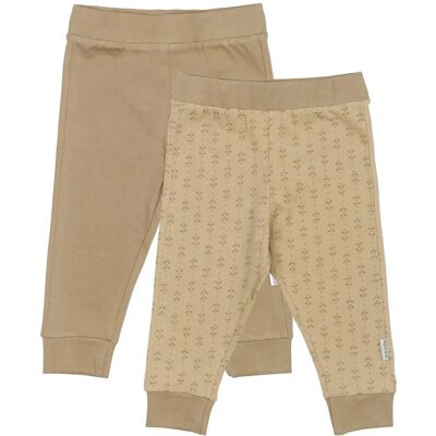 mikk-line 2-Pack Legging 68 Beige 68 mikk-line 2-Pack Legging 68 Beige 68