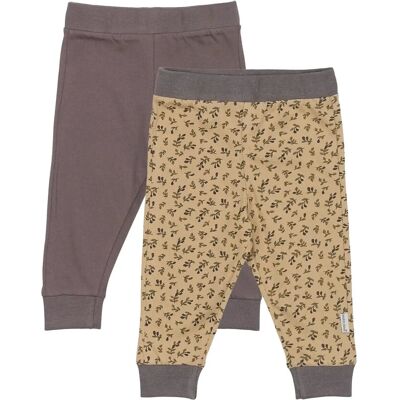 mikk-line 2-Pack Legging 62 Brown 62 mikk-line 2-Pack Legging 62 Brown 62