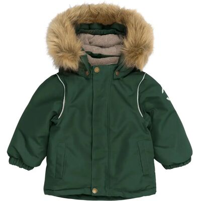 mikk-line Winter Jacket Solid With Fake Fur 134 Green 134 mikk-line Winter Jacket Solid With Fake Fur 134 Green 134