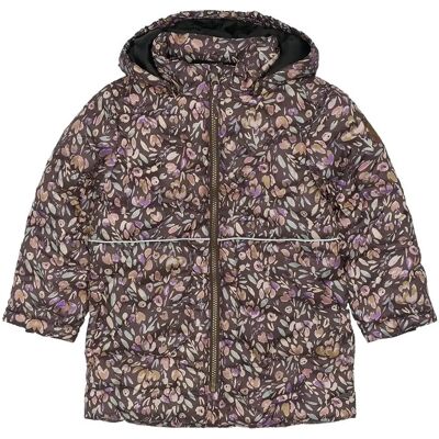 mikk-line Long Puffer Jacket Aop Rec. 116 Purple 116 mikk-line Long Puffer Jacket Aop Rec. 116 Purple 116