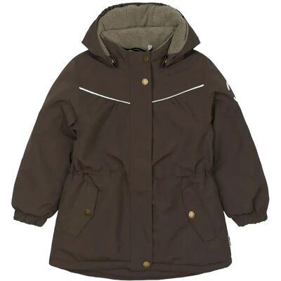 mikk-line Nylon Girls Jacket - Solid 110 Brown 110 mikk-line Nylon Girls Jacket - Solid 110 Brown 110