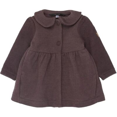 mikk-line Combed Wool Cardigan Frill 98 Brown 98 mikk-line Combed Wool Cardigan Frill 98 Brown 98