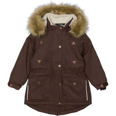 mikk-line Twill Nylon Girl Parca 92 Brown 92 mikk-line Twill Nylon Girl Parca 92 Brown 92