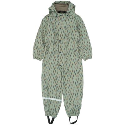 mikk-line Pu Aop Rain Suit With Fleece 128 Green 128 mikk-line Pu Aop Rain Suit With Fleece 128 Green 128