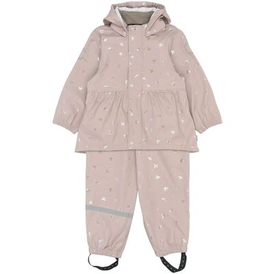 mikk-line Pu Glitter Rain Set W. Susp/104 140 Pink 140 mikk-line Pu Glitter Rain Set W. Susp/104 140 Pink 140
