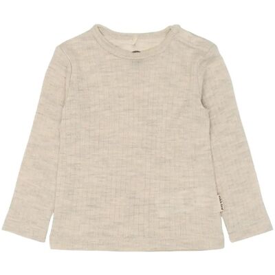 mikk-line Merino Wool Ls Top 116 Beige 116 mikk-line Merino Wool Ls Top 116 Beige 116