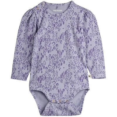 Mini Rodini Mini Leopard Aop Puff Sleeve Ls Body 80/86 Purple 80/86 Mini Rodini Mini Leopard Aop Puff Sleeve Ls Body 80/86 Purple 80/86