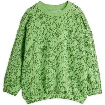Mini Rodini Mini Leopard Aop Sweatshirt 92/98 Green 92/98 Mini Rodini Mini Leopard Aop Sweatshirt 92/98 Green 92/98