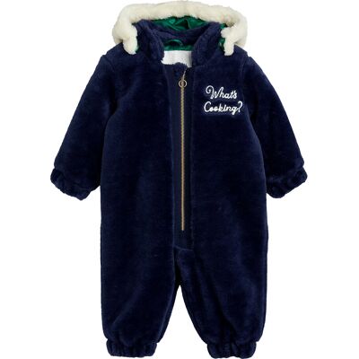Mini Rodini What's Cooking Faux Fur Baby Overall 80 Navy 80 Mini Rodini What's Cooking Faux Fur Baby Overall 80 Navy 80
