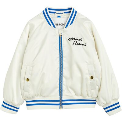 Mini Rodini Dolphins Sp Lightweight Baseball Jacket 80-86 White 80-86 Mini Rodini Dolphins Sp Lightweight Baseball Jacket 80-86 White 80-86