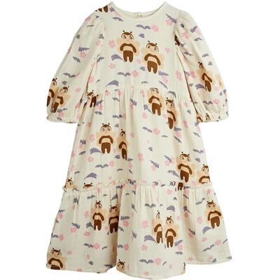 Mini Rodini Muslin Bee Aop Woven Puff Sleeve Dress 140/146 Cream 140/146 Mini Rodini Muslin Bee Aop Woven Puff Sleeve Dress 140/146 Cream 140/146