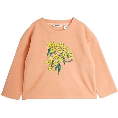 Mini Rodini Alpine Flowers Emb Double Brushed Double Napped Fleece Ls Top 116/122 Coral 116/122 Mini Rodini Alpine Flowers Emb Double Brushed Double Napped Fleece Ls Top 116/122 Coral 116/122