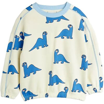 Mini Rodini Dino Aop Sweatshirt 128/134 Cream 128/134 Mini Rodini Dino Aop Sweatshirt 128/134 Cream 128/134