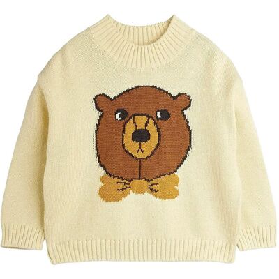 Mini Rodini Bear Intarsia Knit Sweater 128/134 Yellow 128/134 Mini Rodini Bear Intarsia Knit Sweater 128/134 Yellow 128/134