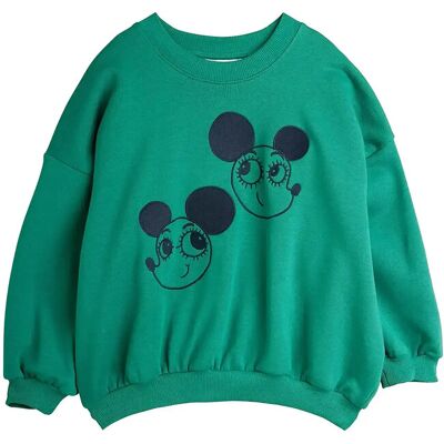 Mini Rodini Ritzratz Emb Sweatshirt 140/146 Green 140/146 Mini Rodini Ritzratz Emb Sweatshirt 140/146 Green 140/146