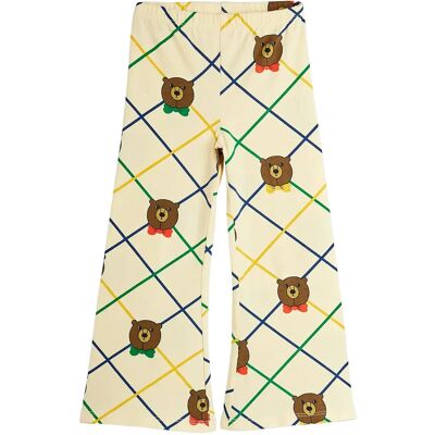 Mini Rodini Bear Check Aop Flared Trousers 140/146 Cream 140/146 Mini Rodini Bear Check Aop Flared Trousers 140/146 Cream 140/146
