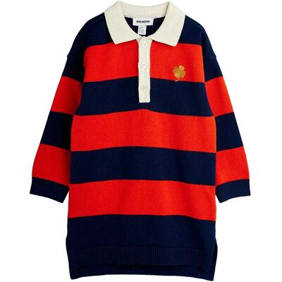 Mini Rodini Knitted Rugby Dress 128/134 Navy 128/134 Mini Rodini Knitted Rugby Dress 128/134 Navy 128/134