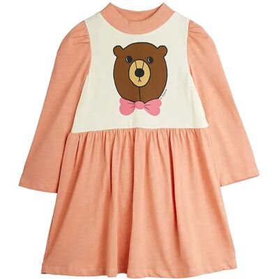 Mini Rodini Bear Sp Ls Dress 80/86 Coral 80/86 Mini Rodini Bear Sp Ls Dress 80/86 Coral 80/86