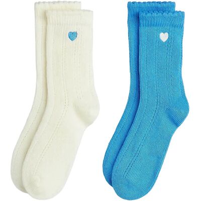 Mini Rodini Pointelle 2-Pack Socks 20/23 Patterned 20/23 Mini Rodini Pointelle 2-Pack Socks 20/23 Patterned 20/23
