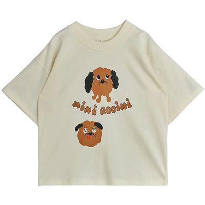 Mini Rodini Doggies Sp Ss Tee 104/110 Cream 104/110 Mini Rodini Doggies Sp Ss Tee 104/110 Cream 104/110