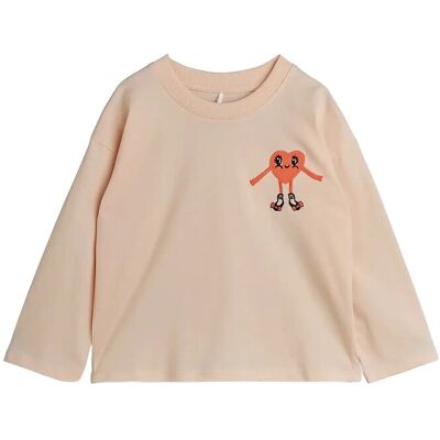 Mini Rodini Heart In Shoes Emb Ls Tee 104/110 Beige 104/110 Mini Rodini Heart In Shoes Emb Ls Tee 104/110 Beige 104/110