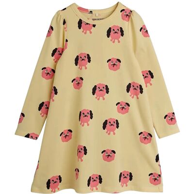 Mini Rodini Doggies Aop Ls Dress 128/134 Yellow 128/134 Mini Rodini Doggies Aop Ls Dress 128/134 Yellow 128/134