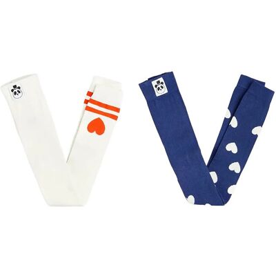 Mini Rodini Hearts 2-Pack Leggings 56/62 White 56/62 Mini Rodini Hearts 2-Pack Leggings 56/62 White 56/62