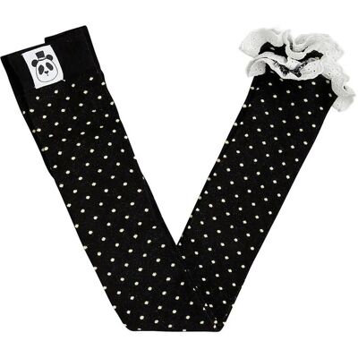 Mini Rodini Polka Dot Lace Edge 1-Pack Leggings 140/146 Black 140/146 Mini Rodini Polka Dot Lace Edge 1-Pack Leggings 140/146 Black 140/146