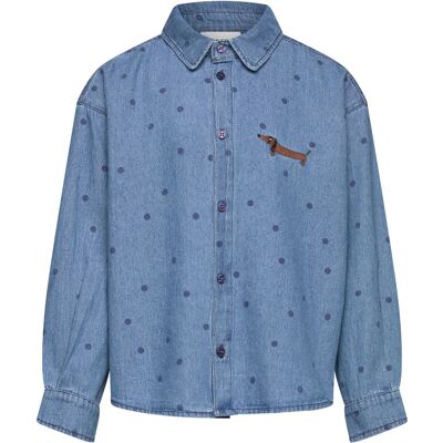 Mini Rodini Lw Denim Dots Aop Ls Shirt 116/122 Blue 116/122 Mini Rodini Lw Denim Dots Aop Ls Shirt 116/122 Blue 116/122
