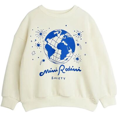 Mini Rodini Society Sp Sweatshirt 92/98 Cream 92/98 Mini Rodini Society Sp Sweatshirt 92/98 Cream 92/98