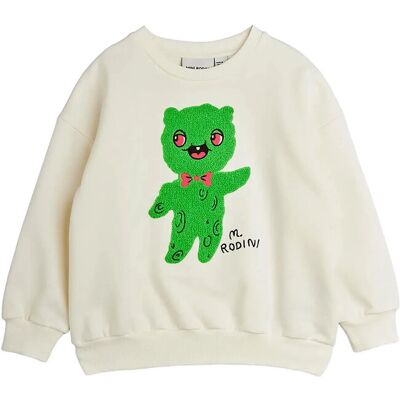 Mini Rodini Alien Chenille Sweatshirt 104/110 Cream 104/110 Mini Rodini Alien Chenille Sweatshirt 104/110 Cream 104/110