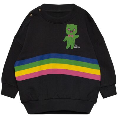 Mini Rodini Alien Stripe Sp Sweatshirt 104/110 Black 104/110 Mini Rodini Alien Stripe Sp Sweatshirt 104/110 Black 104/110