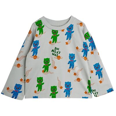 Mini Rodini Aliens Aop Ls Tee 92/98 Grey 92/98 Mini Rodini Aliens Aop Ls Tee 92/98 Grey 92/98