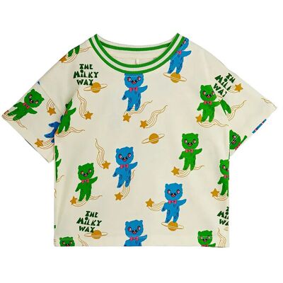 Mini Rodini Aliens Aop Ss Tee 116/122 Cream 116/122 Mini Rodini Aliens Aop Ss Tee 116/122 Cream 116/122