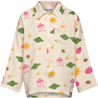 Mini Rodini Space Aop Muslin Ls Shirt 140/146 Pink 140/146 Mini Rodini Space Aop Muslin Ls Shirt 140/146 Pink 140/146