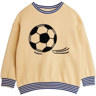Mini Rodini Football Chenille Sweatshirt 116/122 Beige 116/122 Mini Rodini Football Chenille Sweatshirt 116/122 Beige 116/122