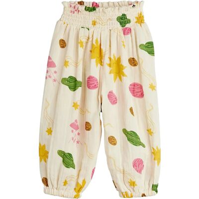 Mini Rodini Space Aop Baby Trousers 68/74 Cream 68/74 Mini Rodini Space Aop Baby Trousers 68/74 Cream 68/74