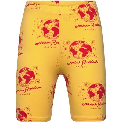 Mini Rodini Society Aop Bike Shorts 140/146 Yellow 140/146 Mini Rodini Society Aop Bike Shorts 140/146 Yellow 140/146
