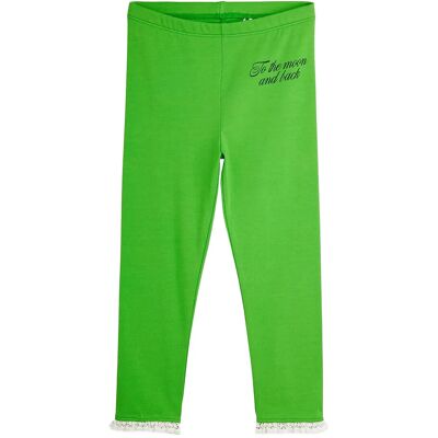 Mini Rodini To The Moon Sp Frill Leggings 104/110 Green 104/110 Mini Rodini To The Moon Sp Frill Leggings 104/110 Green 104/110