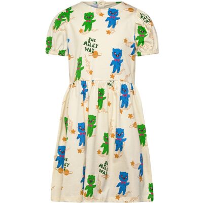 Mini Rodini Aliens Aop Ss Dress 140/146 Cream 140/146 Mini Rodini Aliens Aop Ss Dress 140/146 Cream 140/146