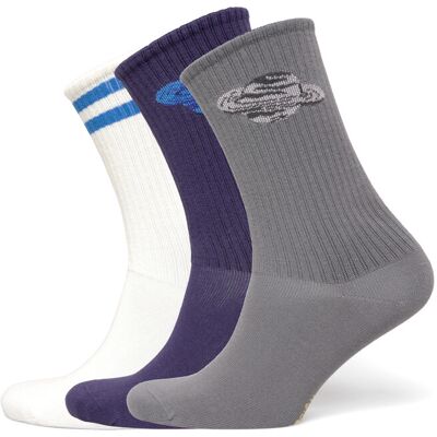 Mini Rodini Planet 3-Pack Socks 20/23 Patterned 20/23 Mini Rodini Planet 3-Pack Socks 20/23 Patterned 20/23