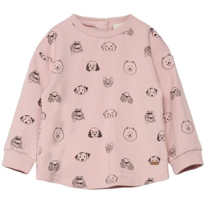 Minymo Sweatshirt Ls Aop 56 Pink 56 Minymo Sweatshirt Ls Aop 56 Pink 56