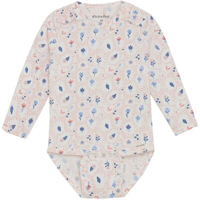 Minymo Body Ls Aop 74 White 74 Minymo Body Ls Aop 74 White 74
