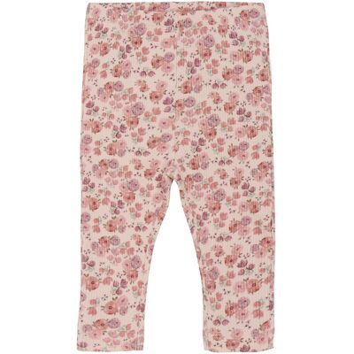 Minymo Leggings Aop Rib 68 Pink 68 Minymo Leggings Aop Rib 68 Pink 68