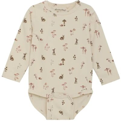 Minymo Body Ls Aop 74 Cream 74 Minymo Body Ls Aop 74 Cream 74