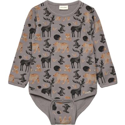 Minymo Body Ls Aop Sweat 74 Grey 74 Minymo Body Ls Aop Sweat 74 Grey 74