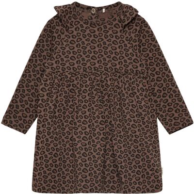 Minymo Dress Ls Aop 86 Brown 86 Minymo Dress Ls Aop 86 Brown 86